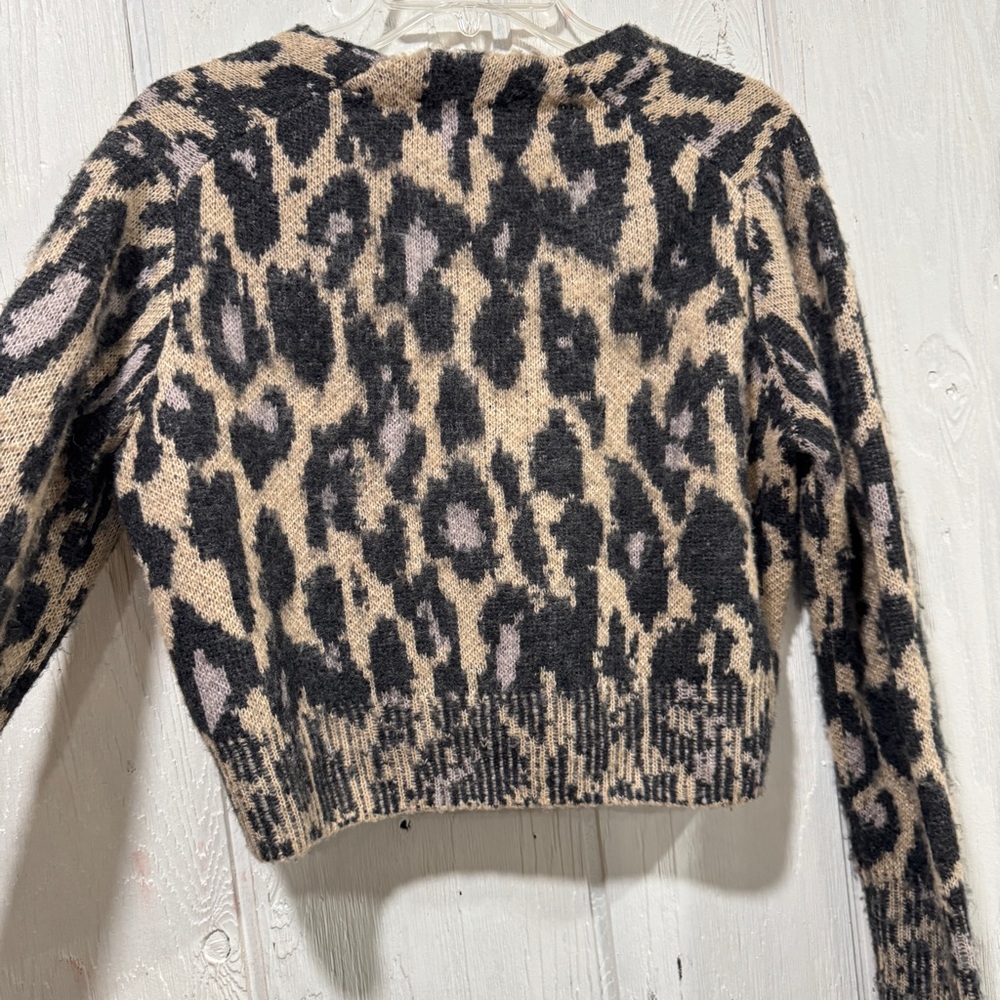 All Saints  wick Anita Textured Knit Sweater - Black and Tan - Picture 8 of 10